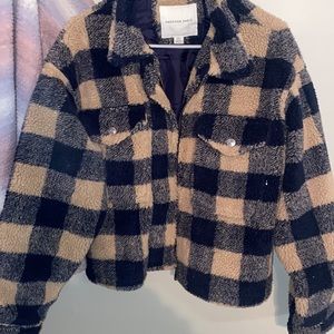 American Eagle cropped fleece jacket